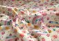 Preview: Miami Beach ecru pink Baumwoll-Jersey mit Regenbogen und Blumen, ein Mädchenstoff von Hilco